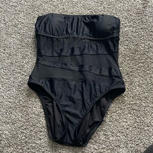 Black see through swim suit
